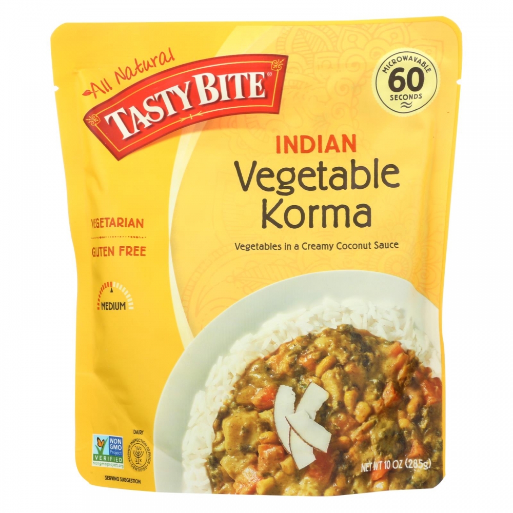 Tasty Bite Entree - Indian Cuisine - Vegetable Korma - 10 oz - 6개 묶음상품