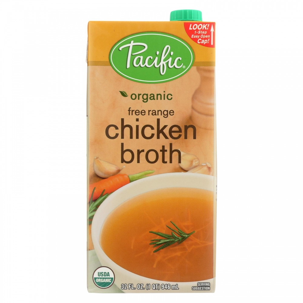 Pacific Natural Foods Chicken Broth - Free Range - 12개 묶음상품 - 32 Fl oz.