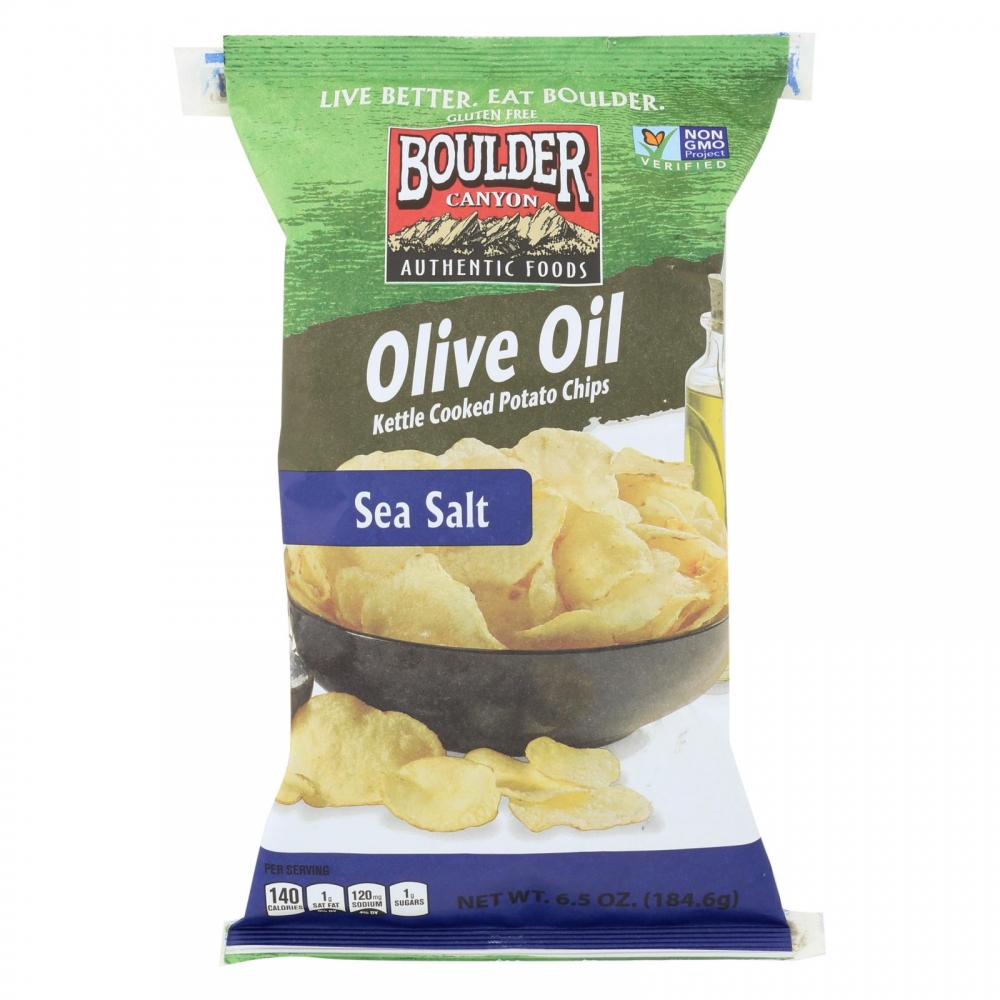 Boulder Canyon - Kettle Chips - Olive Oil - 12개 묶음상품 - 6.5 oz.