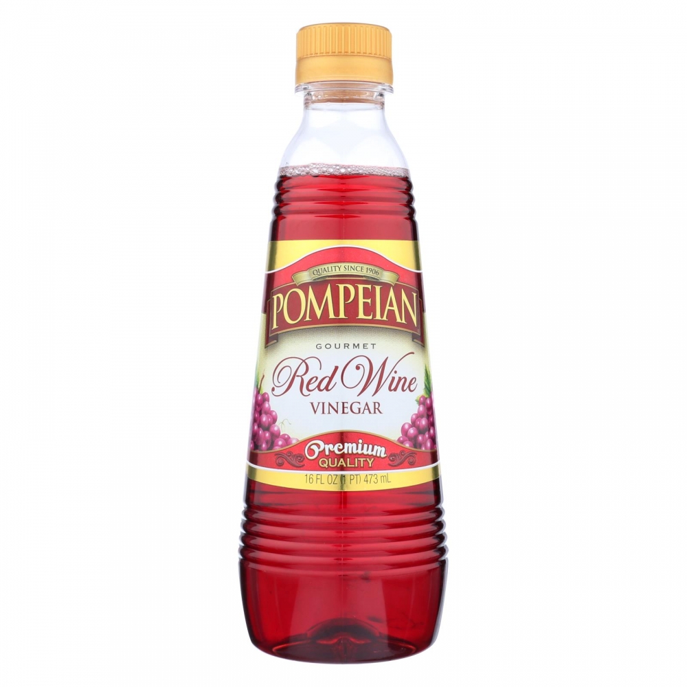 Pompeian Gourmet Vinegar - Red Wine - 12개 묶음상품 - 16 Fl oz.