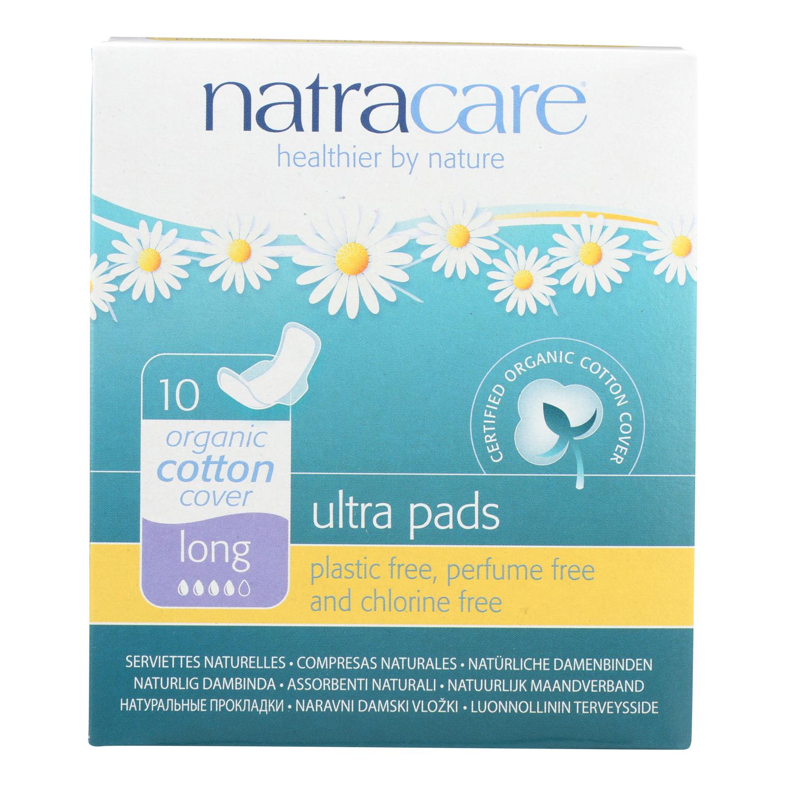 Natracare Organic & Natural Long Ultra Pads - Case of 12 - 10 CT