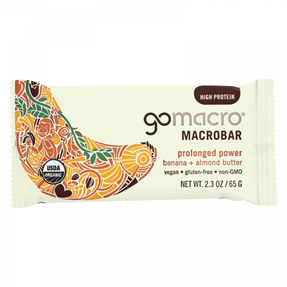 GoMacro Organic Macrobar - Banana and Almond Butter - 2.3 oz Bars - 12개 묶음상품