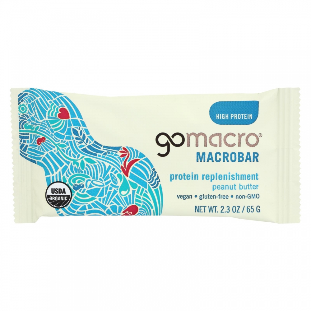 GoMacro Organic Macrobar - Peanut Protein - 2.3 oz Bars - 12개 묶음상품