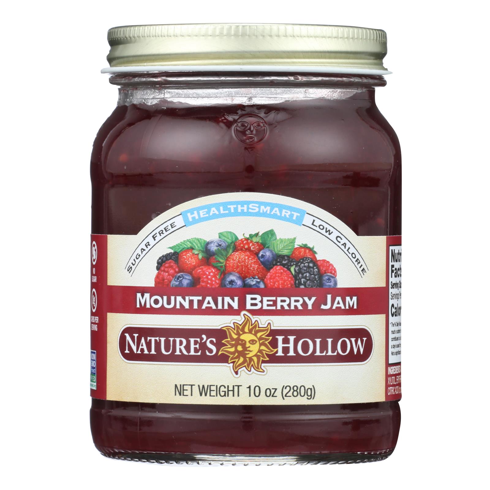 Nature's Hollow Sugar-Free Mountain Berry Preserves - Case of 6 - 10 OZ