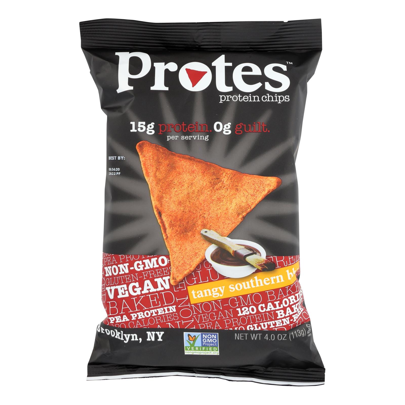 Protes Protein Chips - Chip Protein Tngy Sthrn BBQ - Case of 12 - 4 OZ