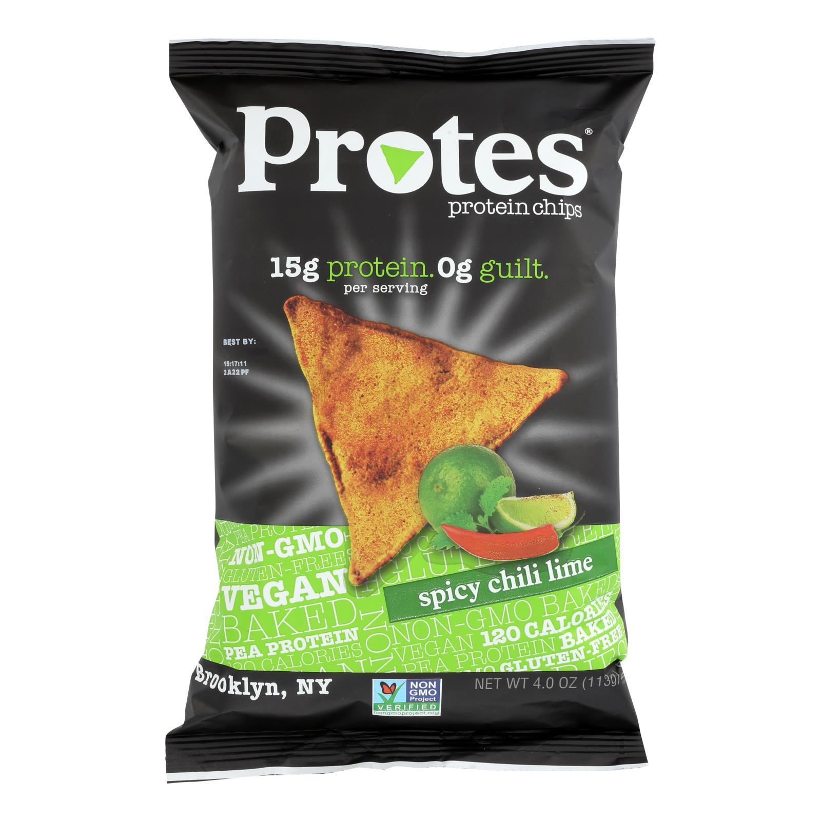 Protes Protein Chips - Chips Prtin Spicy Chli Lim - Case of 12 - 4 OZ