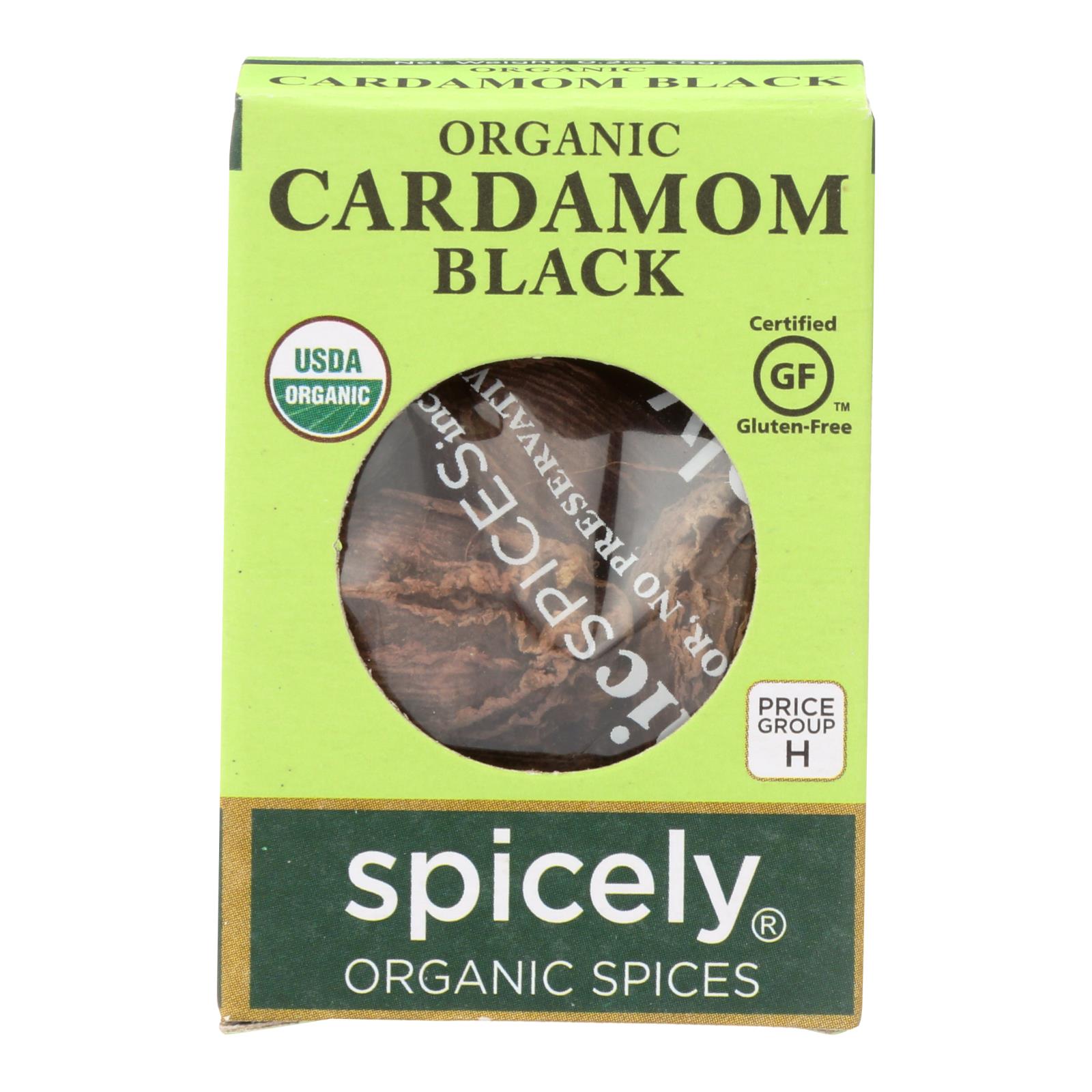 Spicely Organics - Organic Cardamom Pods - Black - 6개 묶음상품 - 0.2 oz.