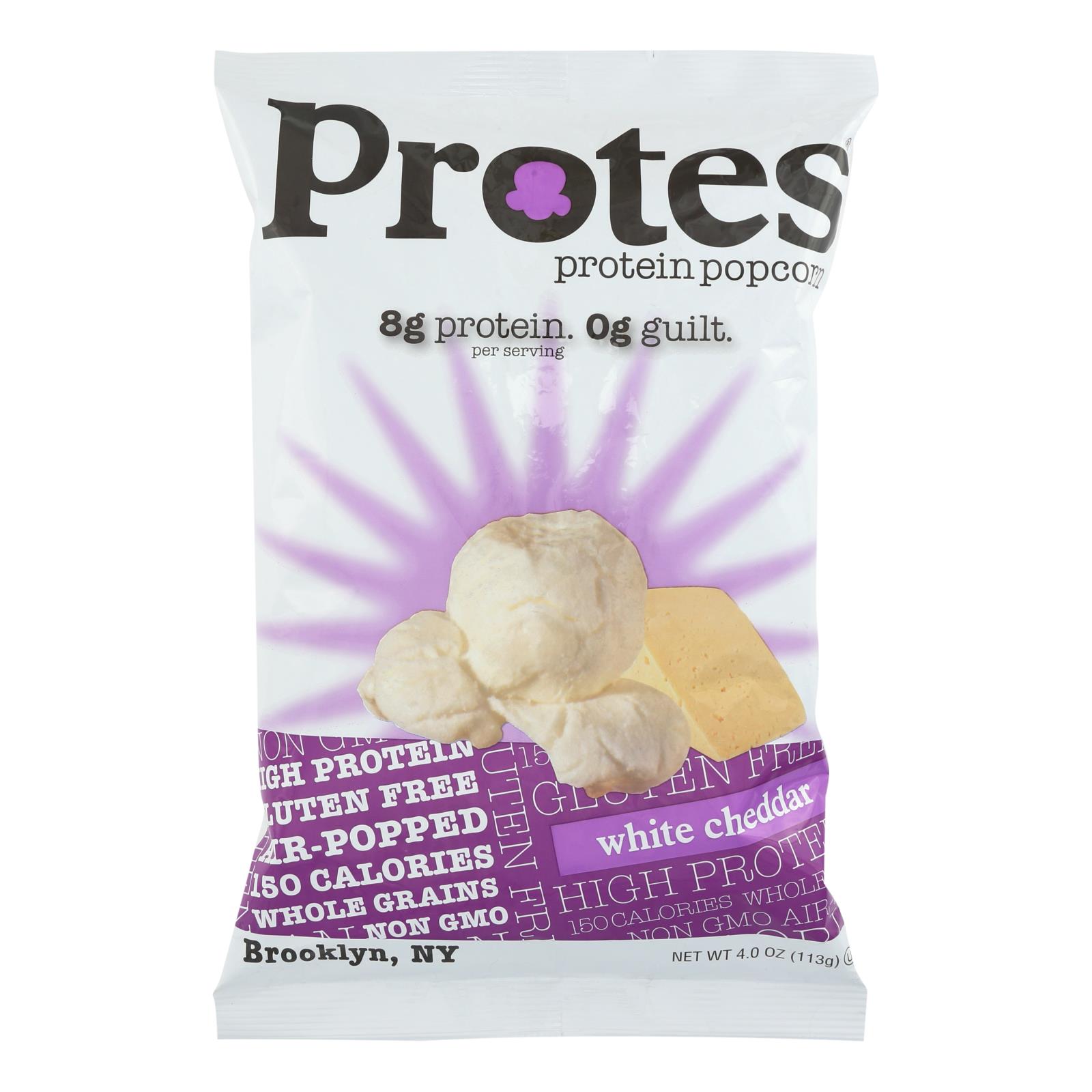 Protes Protein Chips - Popcrn Prot Wht Cheddar - Case of 12 - 4 OZ