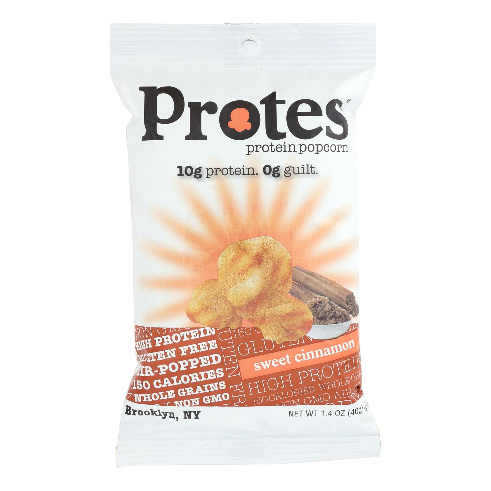 Protes Protein Chips - Popcrn Prot Sweet Cinnamon - Case of 24 - 1.4 OZ