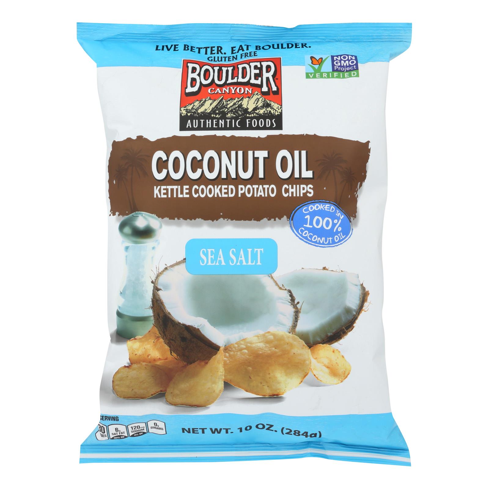 Boulder Canyon Natural Foods - Chips Ktl Coconut Oil S Salt - Case of 12 - 10.00 OZ