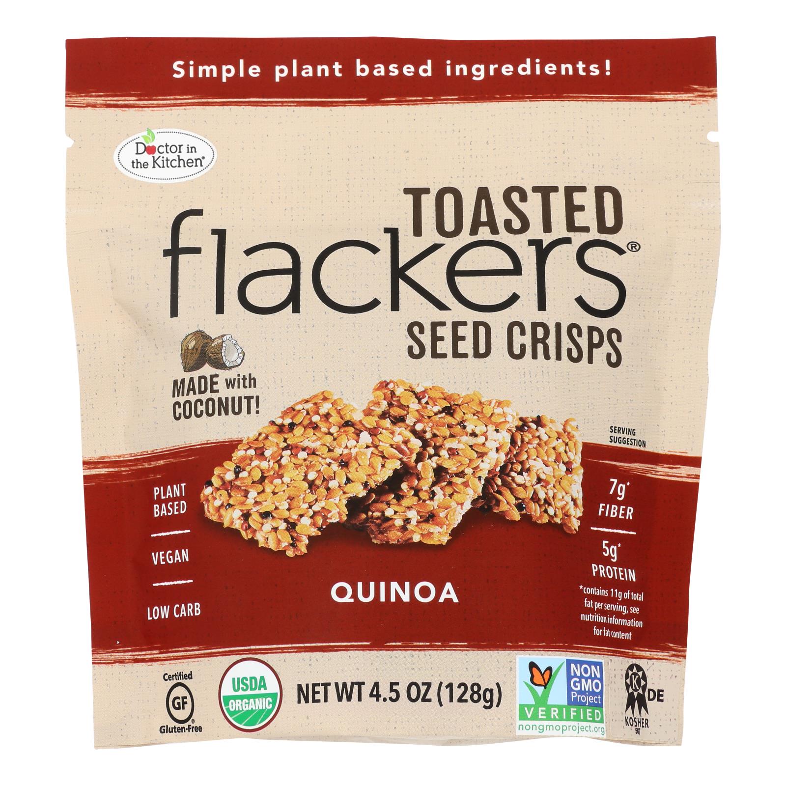 Dr. In The Kitchen - Flackers Toasted Quinoa - Case of 6 - 4.5 OZ