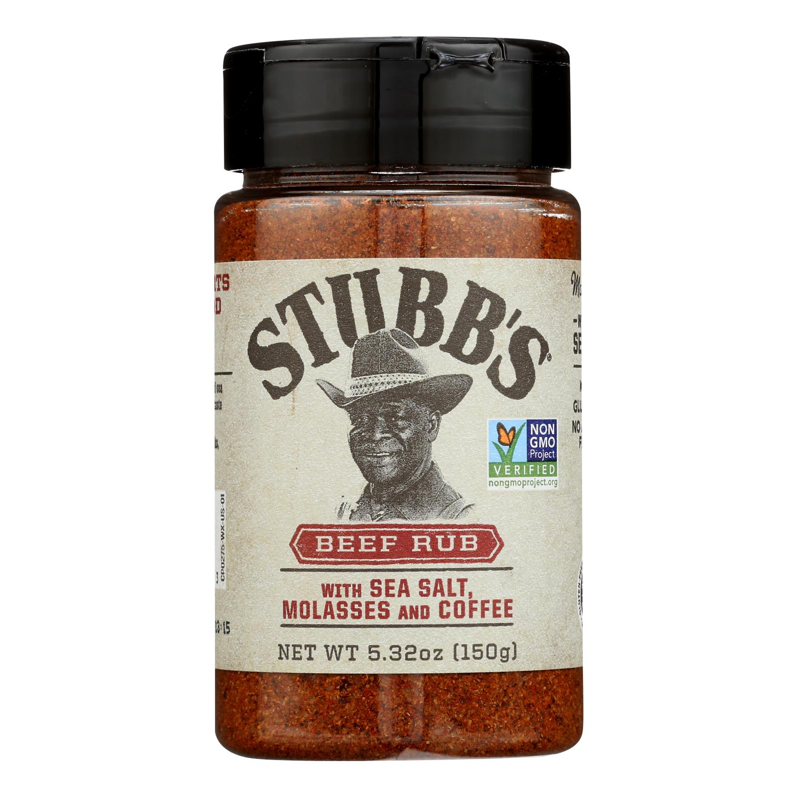 Stubb's - Spice Rub Beef - Case of 6 - 5.32 OZ