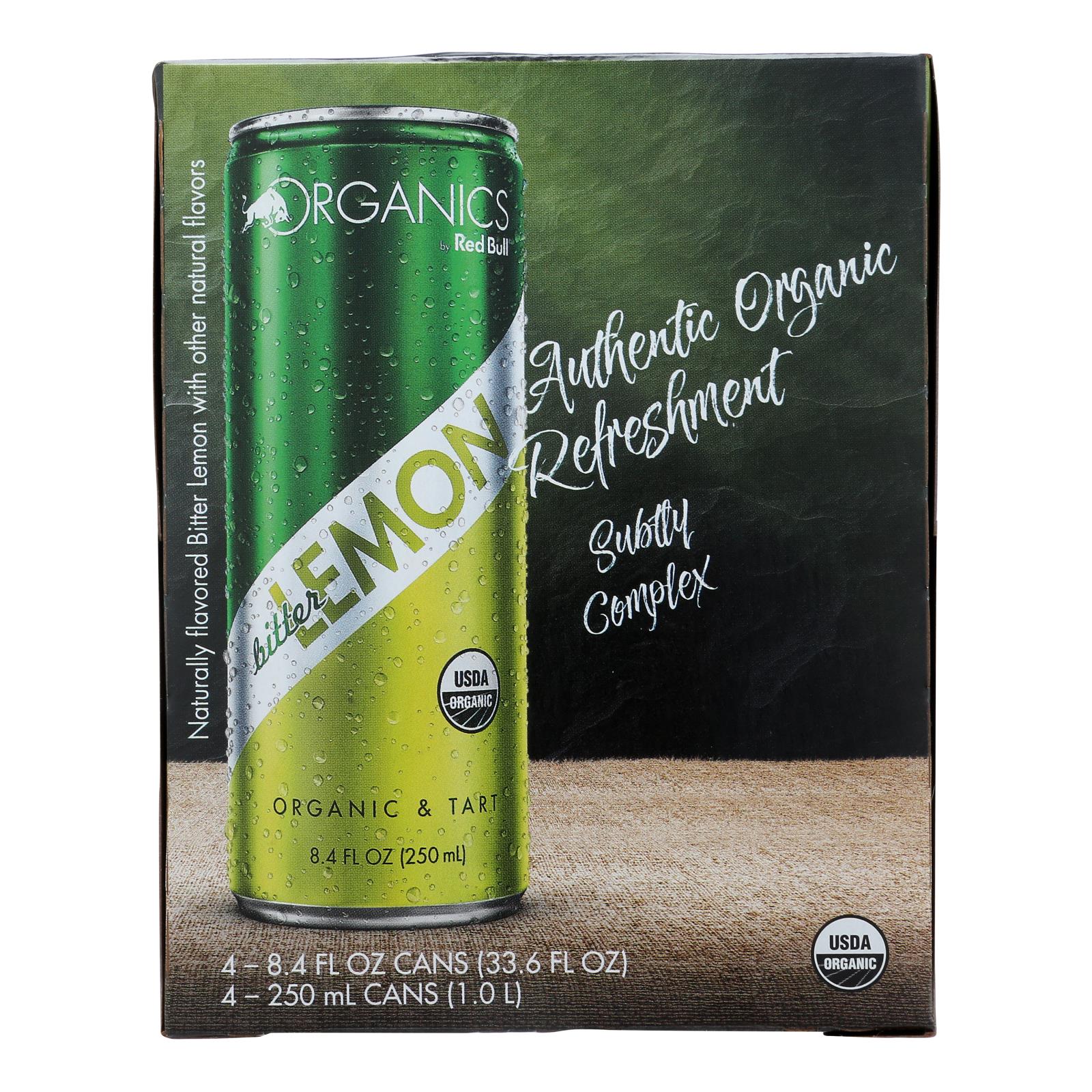 Organics By Red Bull - Bev Bitter Lemon - Case of 6 - 4/8.4 FZ