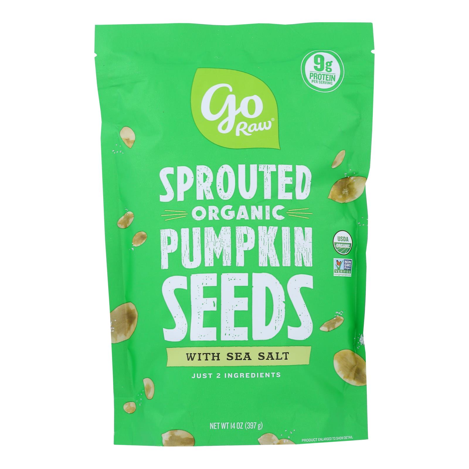 Go Raw Sprouted Seeds, Pumpkin With Celtic Sea Salt - 6개 묶음상품 - 14 OZ