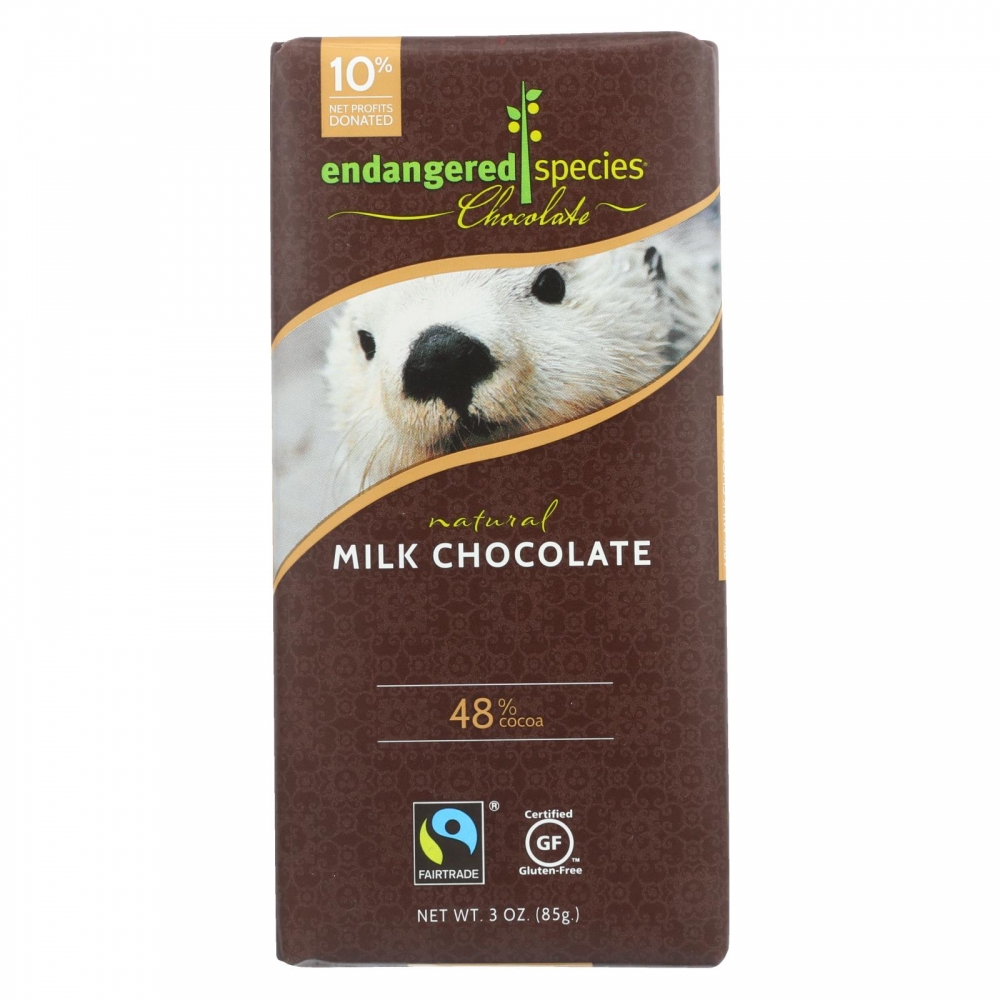 Endangered Species Natural Chocolate Bars - Milk Chocolate - 48 Percent Cocoa - 3 oz Bars - 12개 묶음상품