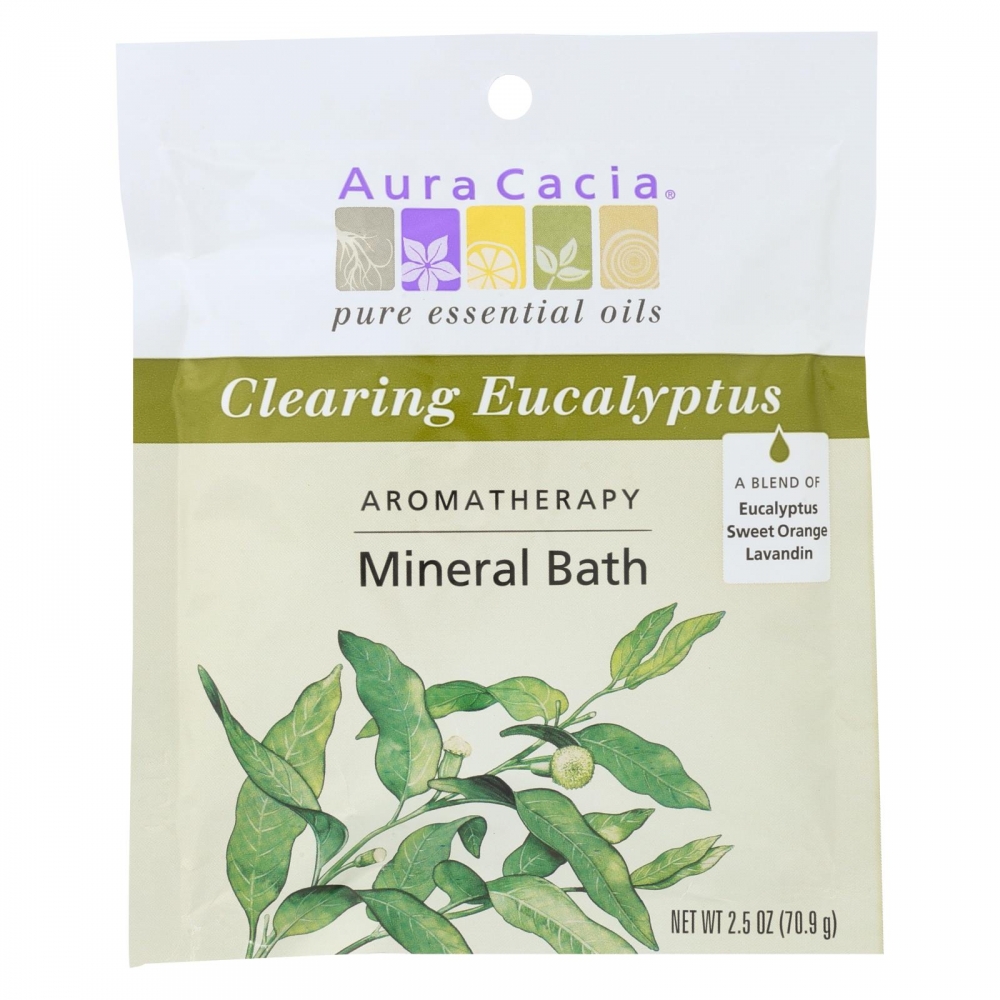 Aura Cacia - Aromatherapy Mineral Bath Eucalyptus Harvest - 2.5 oz - 6개 묶음상품