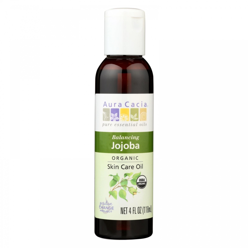 Aura Cacia - Organic Aromatherapy Jojoba Oil - 4 fl oz