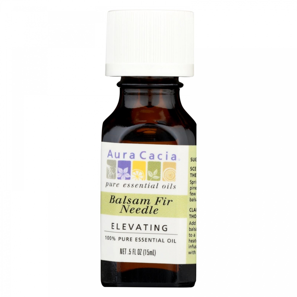 Aura Cacia - 100% Pure Essential Oil - Balsam Fir Needle - Elevating - .5 fl oz