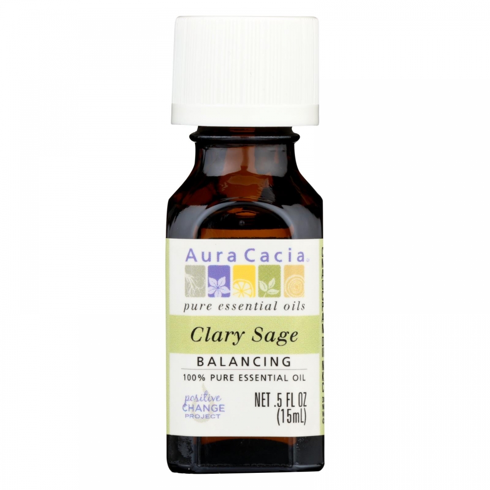 Aura Cacia - Essential Oil Clary Sage - 0.5 fl oz