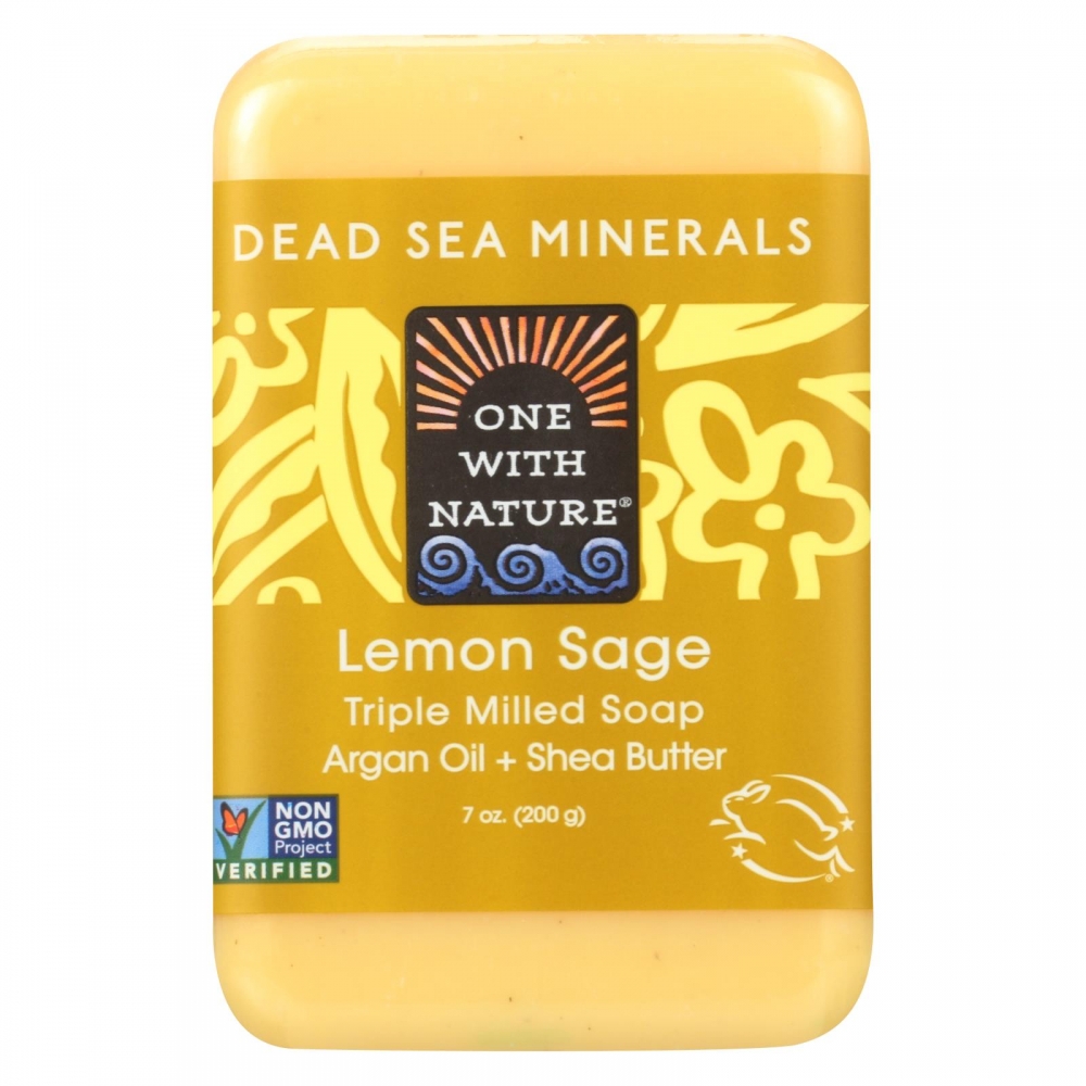 One With Nature Dead Sea Mineral Lemon Verbena Soap - 7 oz