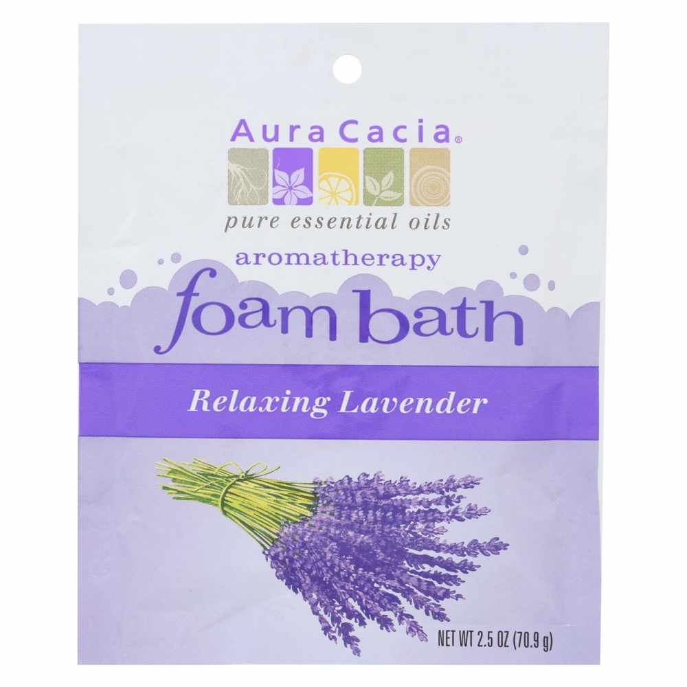 Aura Cacia - Foam Bath Relaxing Lavender - 2.5 oz - 6개 묶음상품