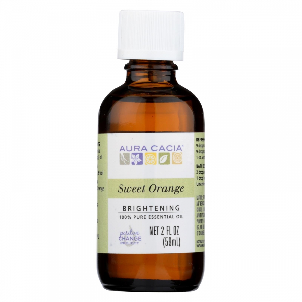Aura Cacia - Essential Oil - Brightening Sweet Orange - 2 oz