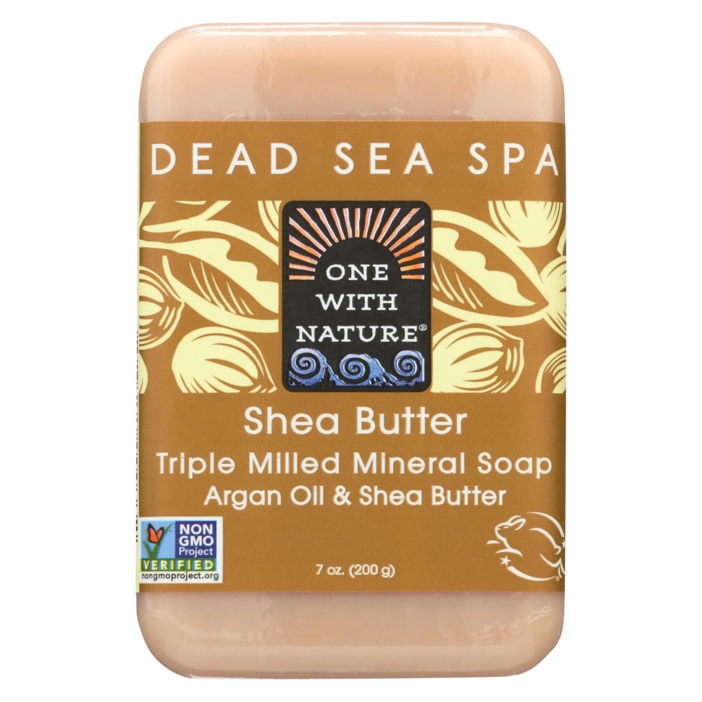 One With Nature Dead Sea Mineral Shea Butter Soap - 7 oz