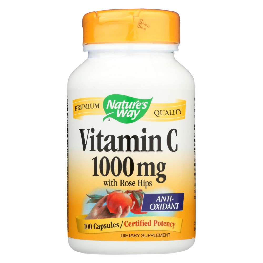 Nature's Way - Vitamin C with Rose Hips - 1000 mg - 100 Capsules