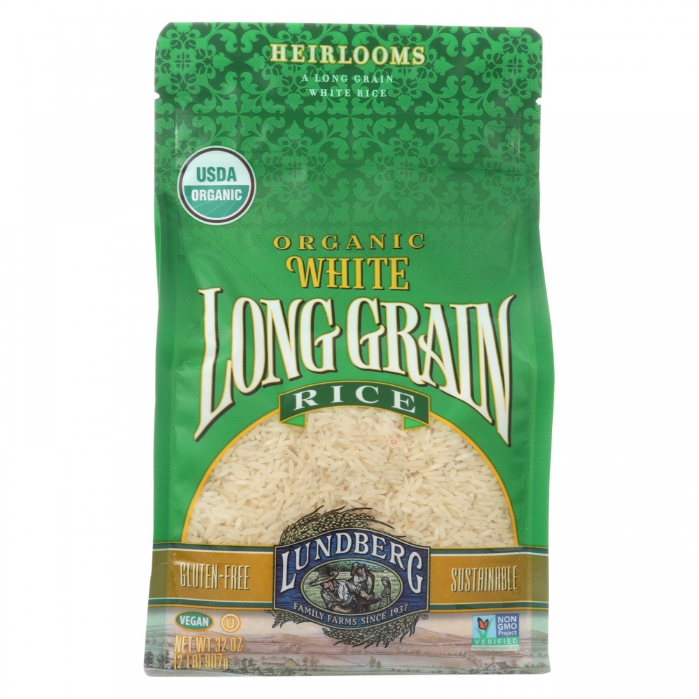 Lundberg Family Farms Organic White Organic Long Grain Rice - 6개 묶음상품 - 2 lb.