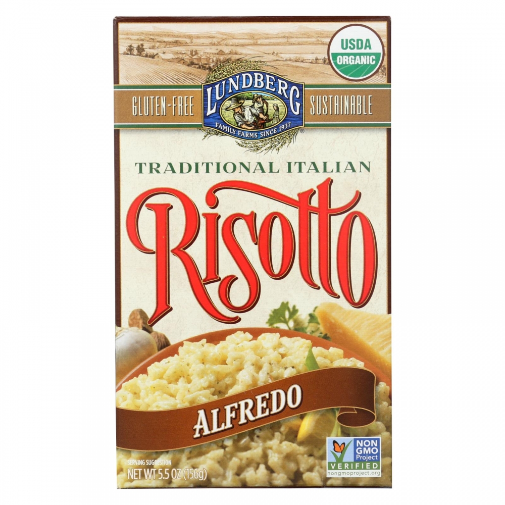 Lundberg Family Farms Risotto Alfredo - Parmesan Cheese - 6개 묶음상품 - 5.5 oz.