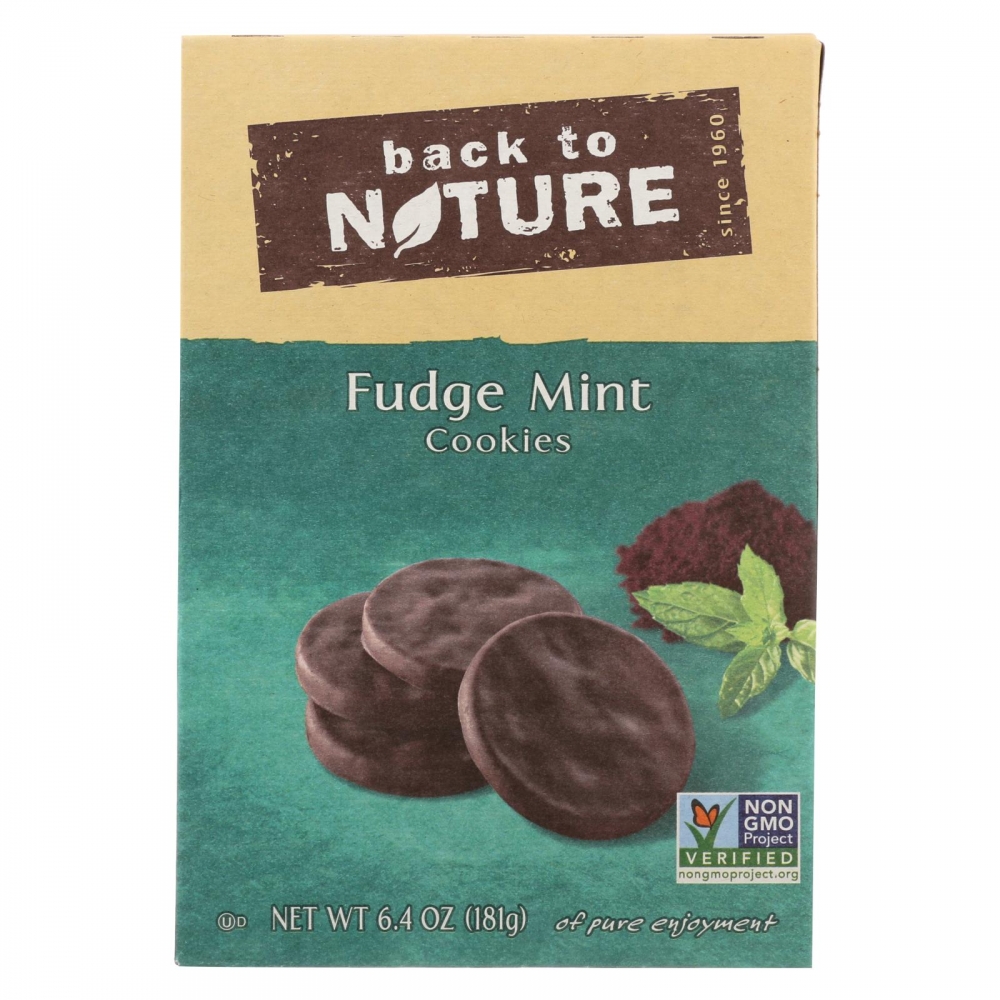 Back To Nature Cookies - Fudge Mint - 6개 묶음상품 - 6.4 oz.