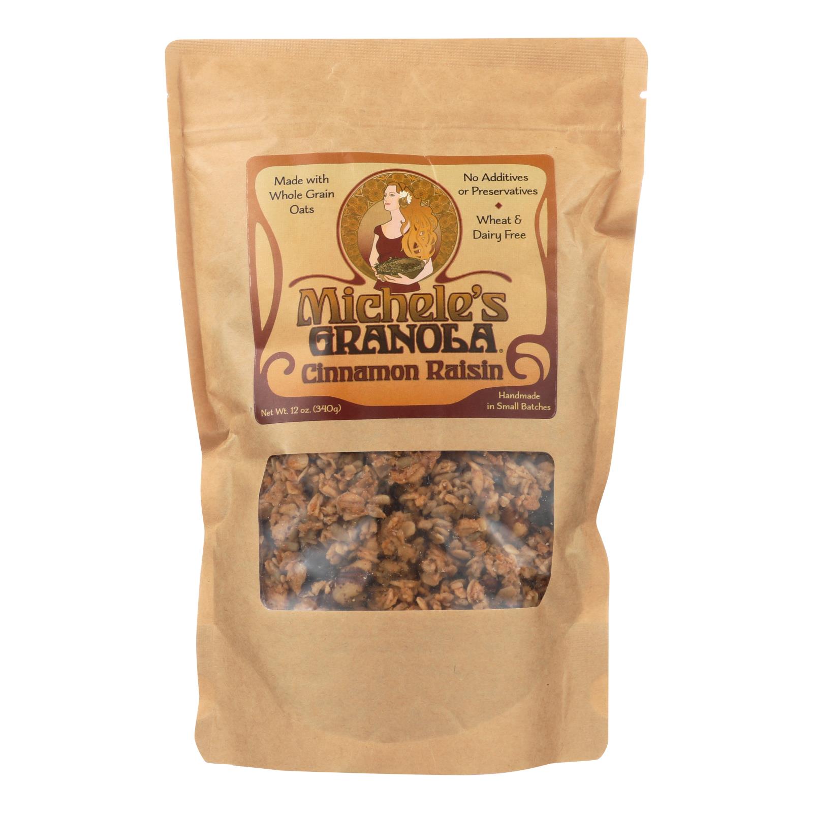 Michele's Cinnamon Raisin Granola - Case of 12 - 12 OZ