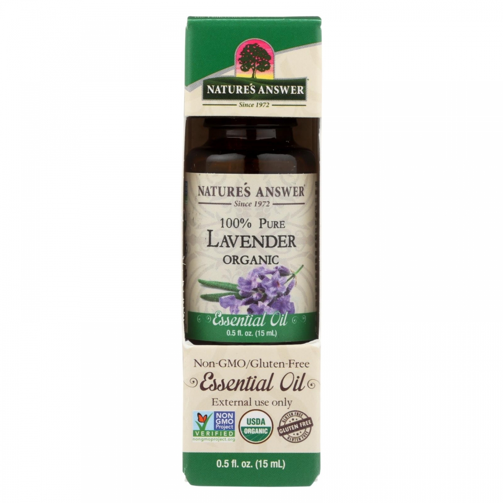 Nature's Answer - Organic Essential Oil - Lavender - 0.5 oz.