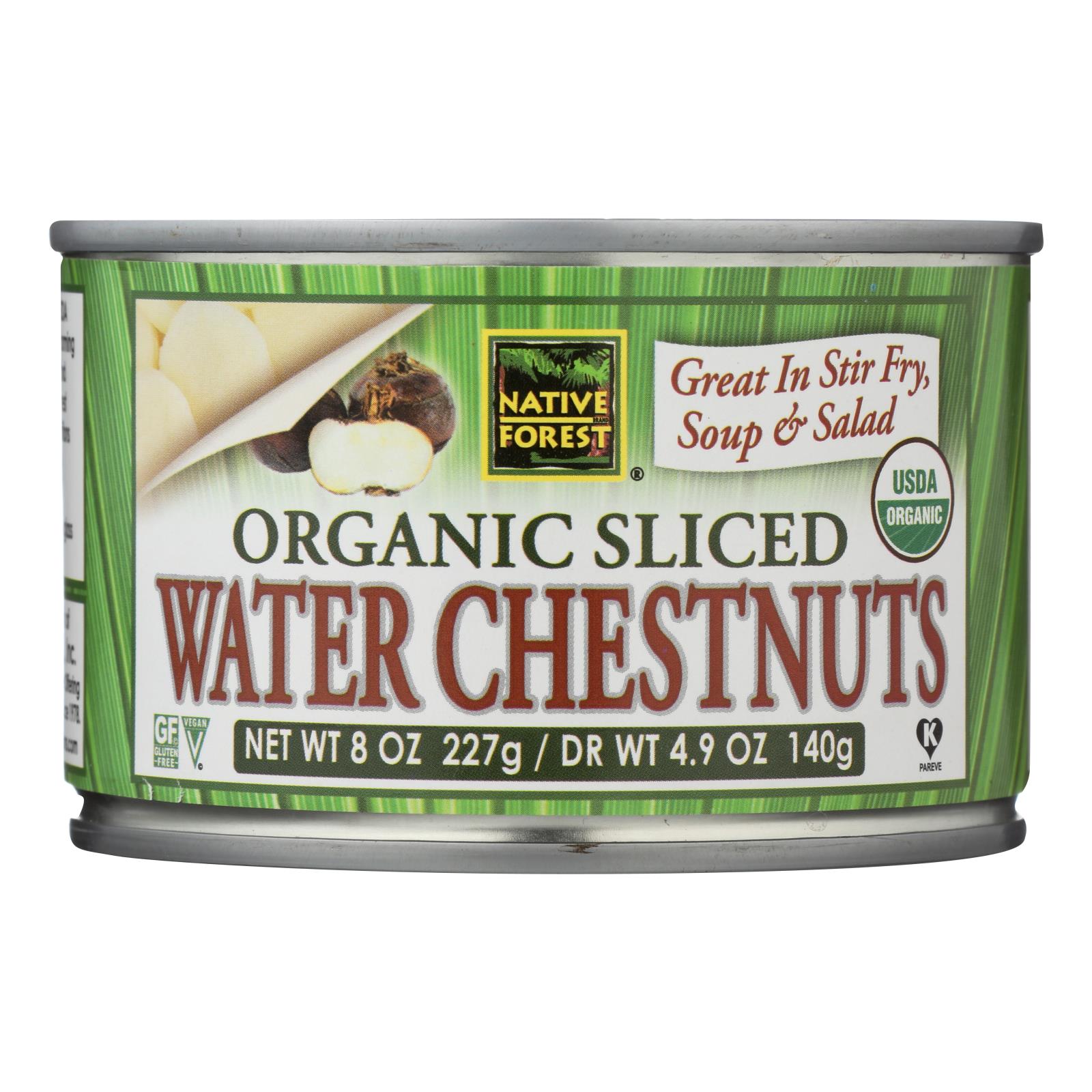 Native Forest Organic Sliced Water Chestnuts - 6개 묶음상품 - 8 OZ