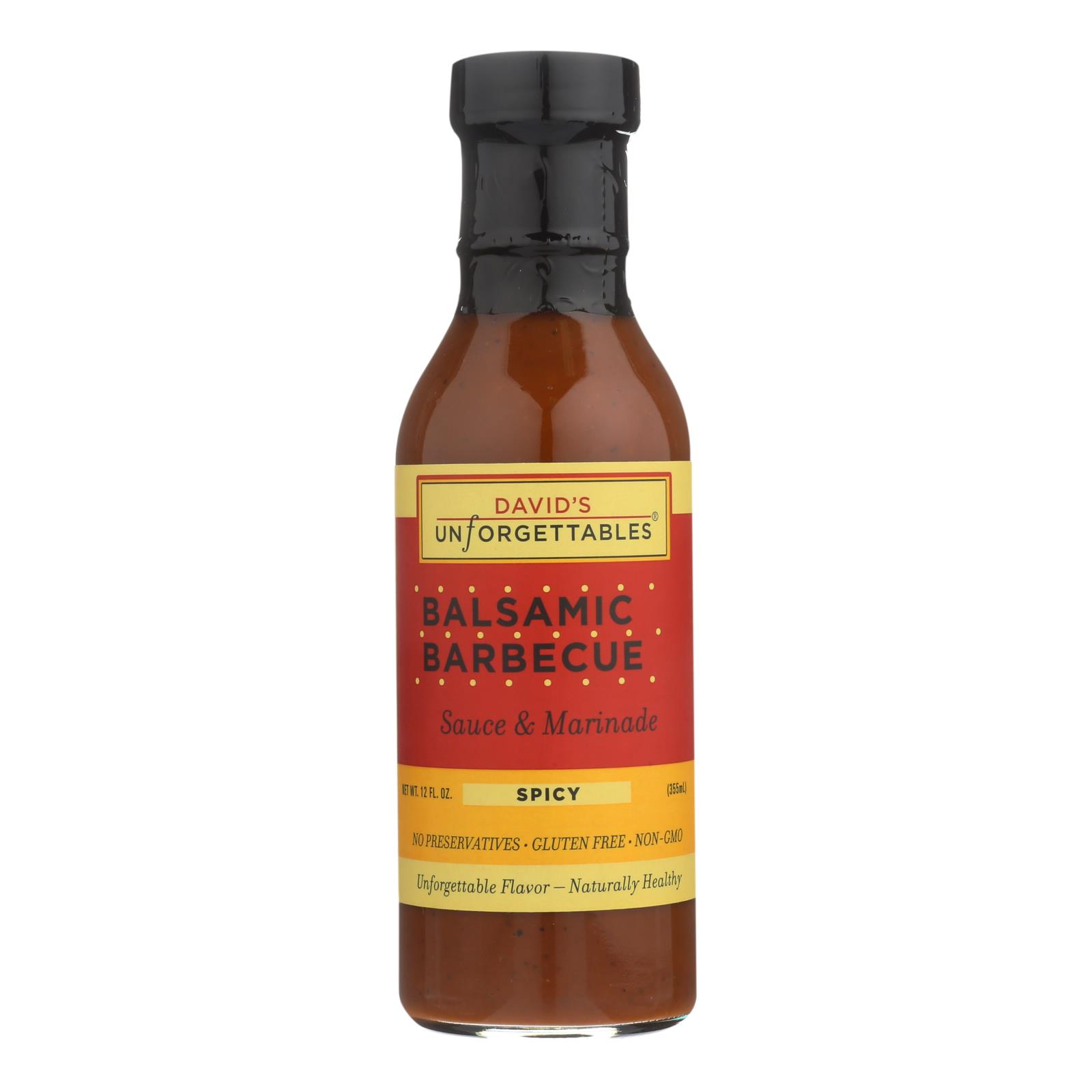 David's Unforgettables Spicy Balsamic BBQ - Case of 6 - 12 FZ