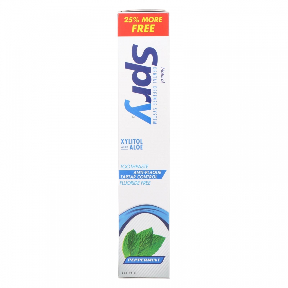 Spry Xylitol Toothpaste - Peppermint - 4 oz.