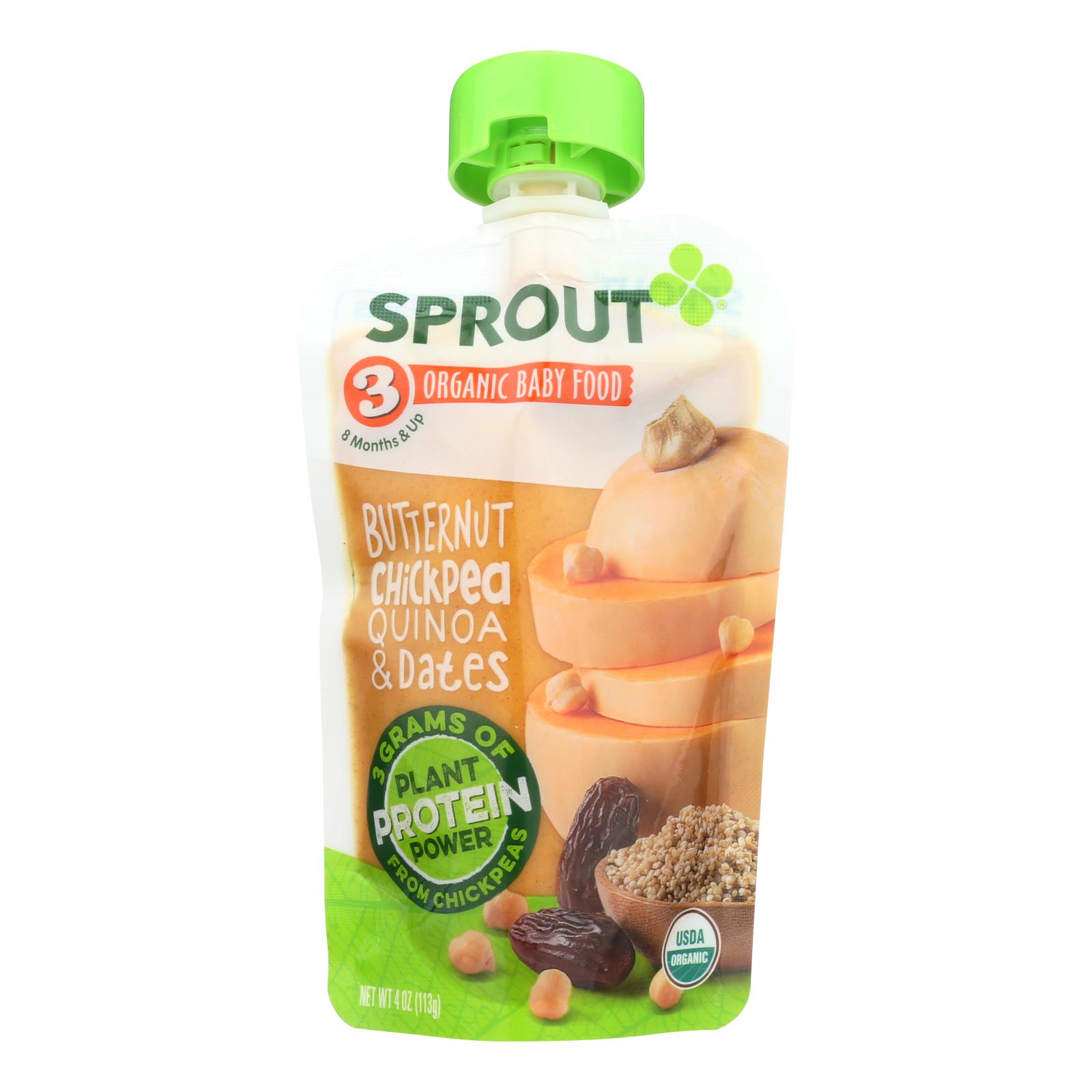 Sprout Foods Inc - Baby Food Btrnut Chckpea - 6개 묶음상품 - 4 OZ