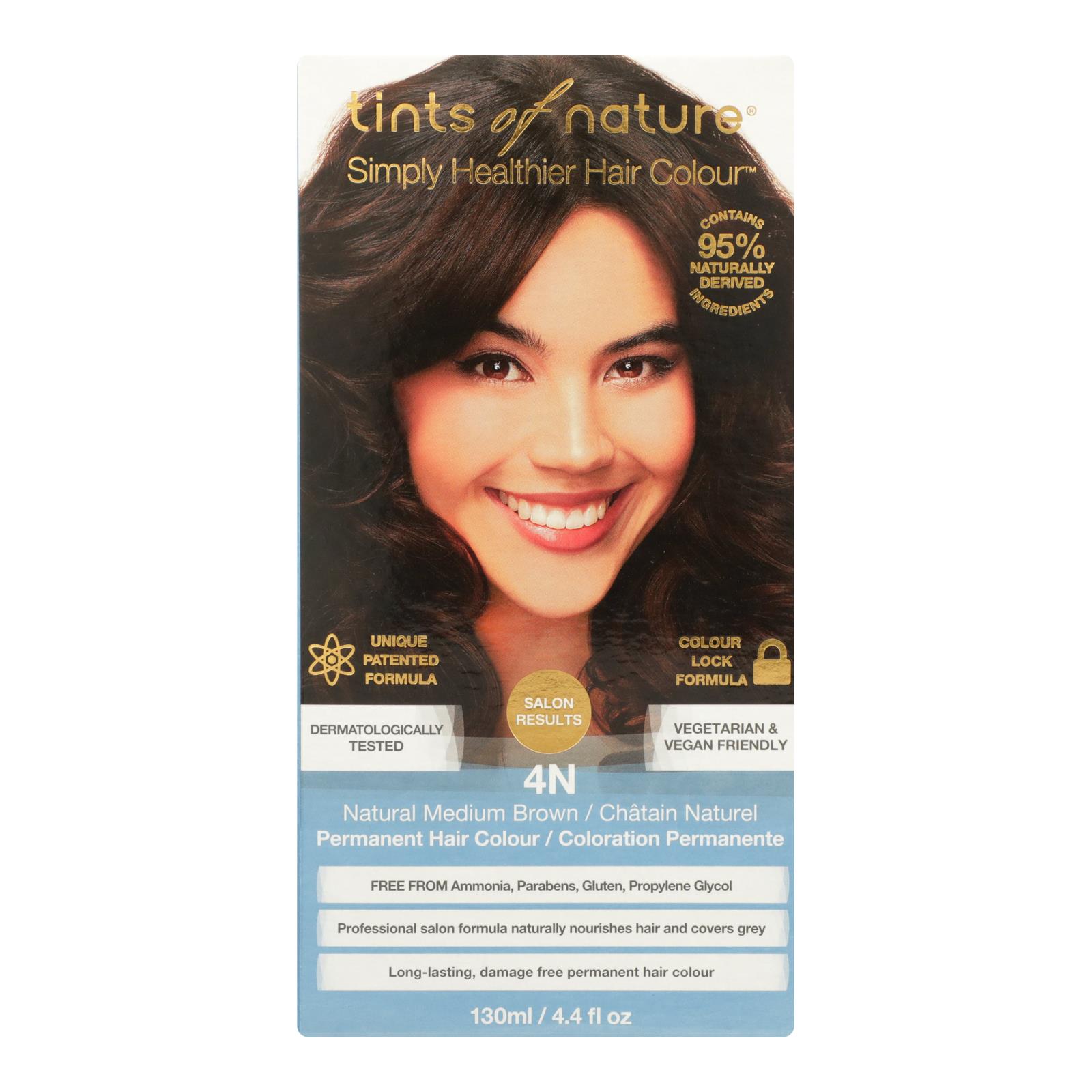 Tints Of Nature 4N Natural Medium Brown Hair Color - 1 Each - 4.4 FZ