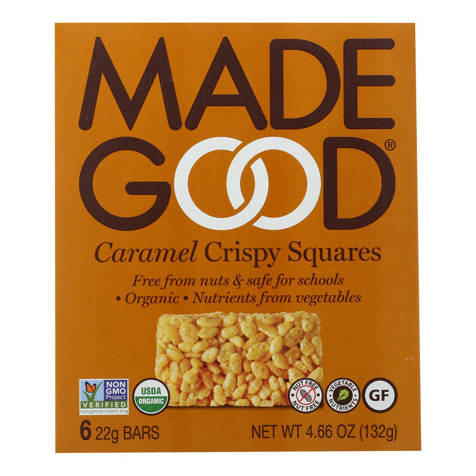 Made Good - Crispy Sqrs Caramel - 6개 묶음상품 - 4.68 OZ