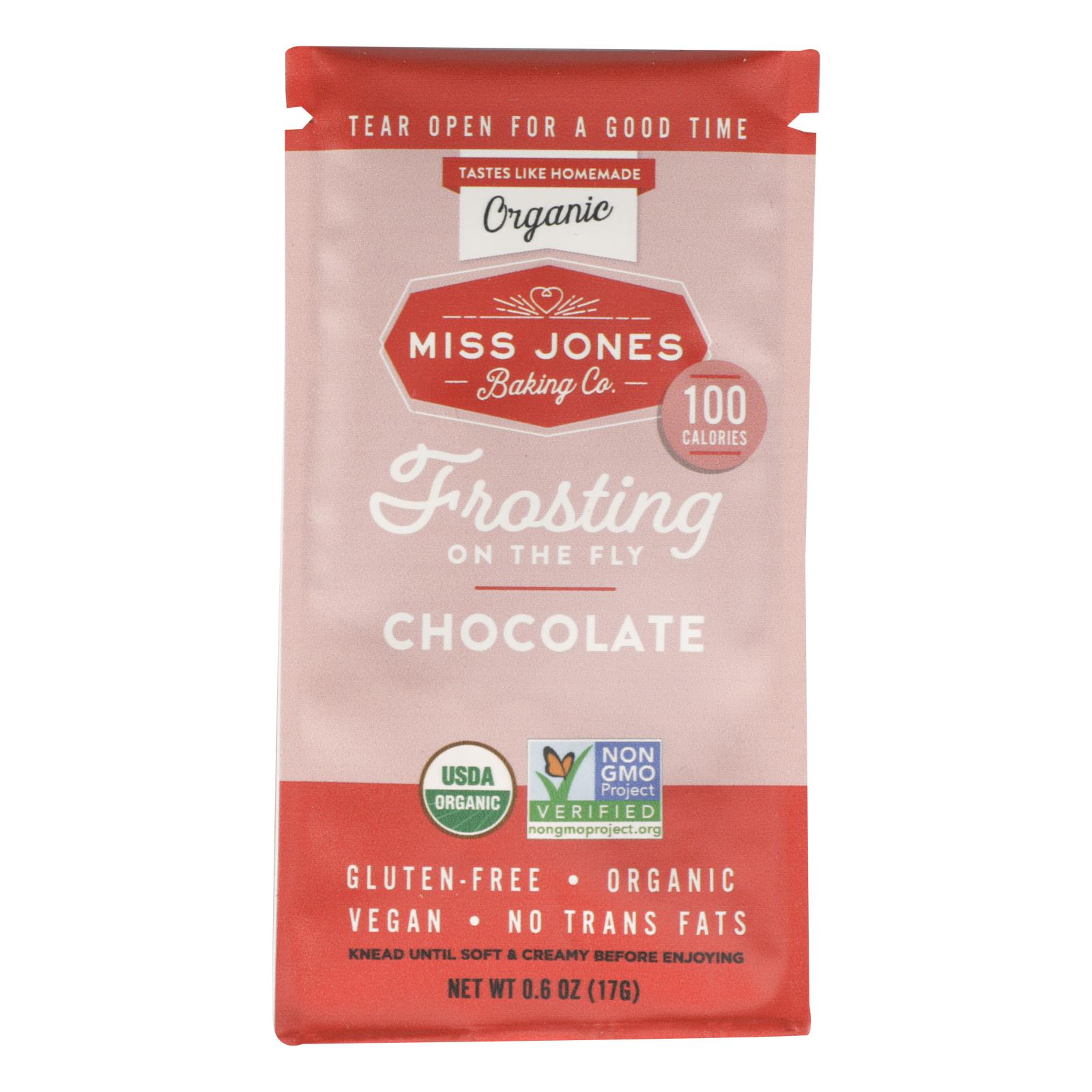 Miss Jones Baking Co - Frosting Chocolate Ss - Case of 24 - 0.6 OZ