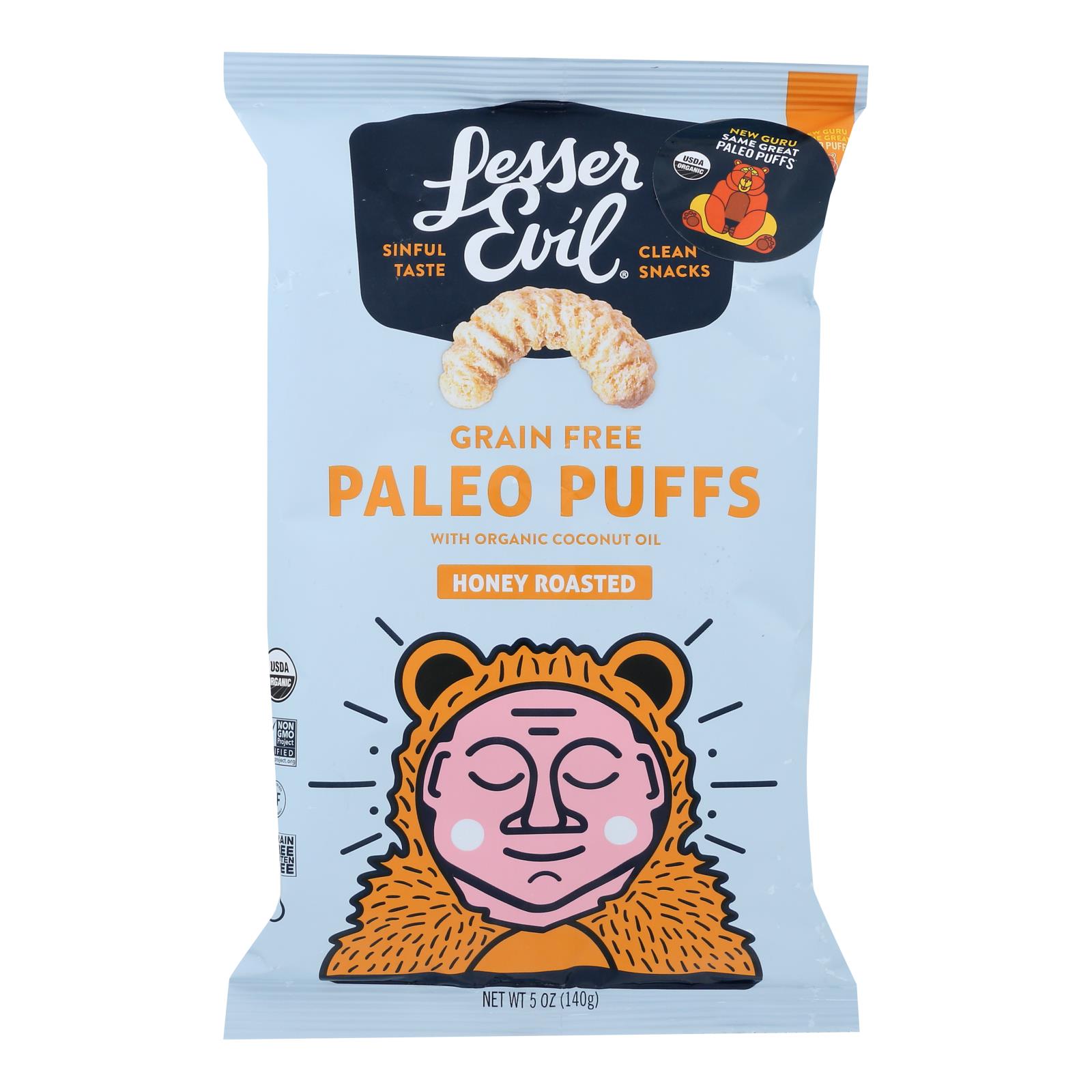 Lesser Evil - Paleo Puffs Hny Rst - 9개 묶음상품 - 5 OZ