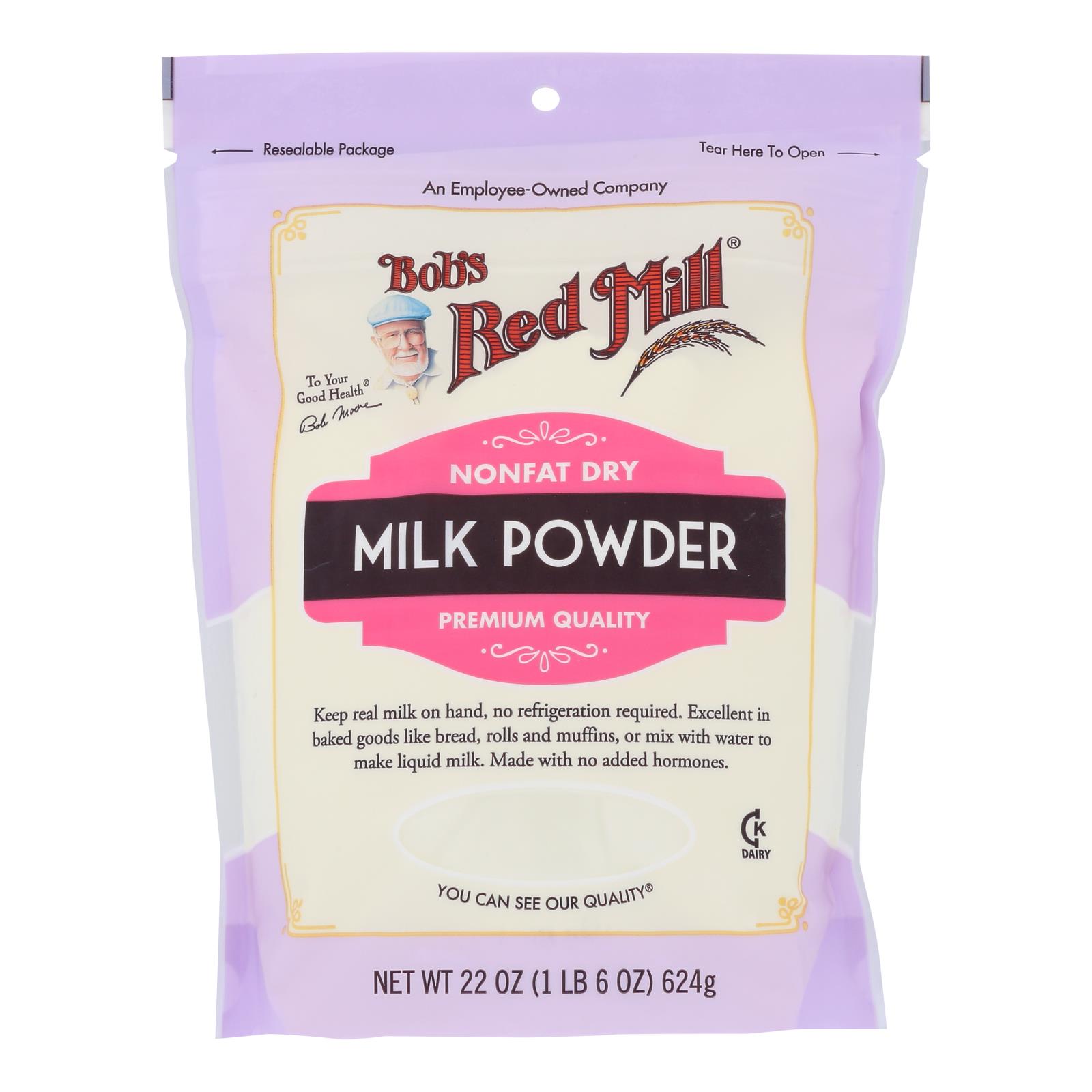 Bob's Red Mill - Milk Powder Non Fat Dry - 4개 묶음상품 - 22 OZ